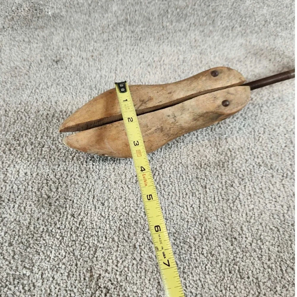 Shoe Stretcher Brown Antique Wood Metal Adjustable Primitive